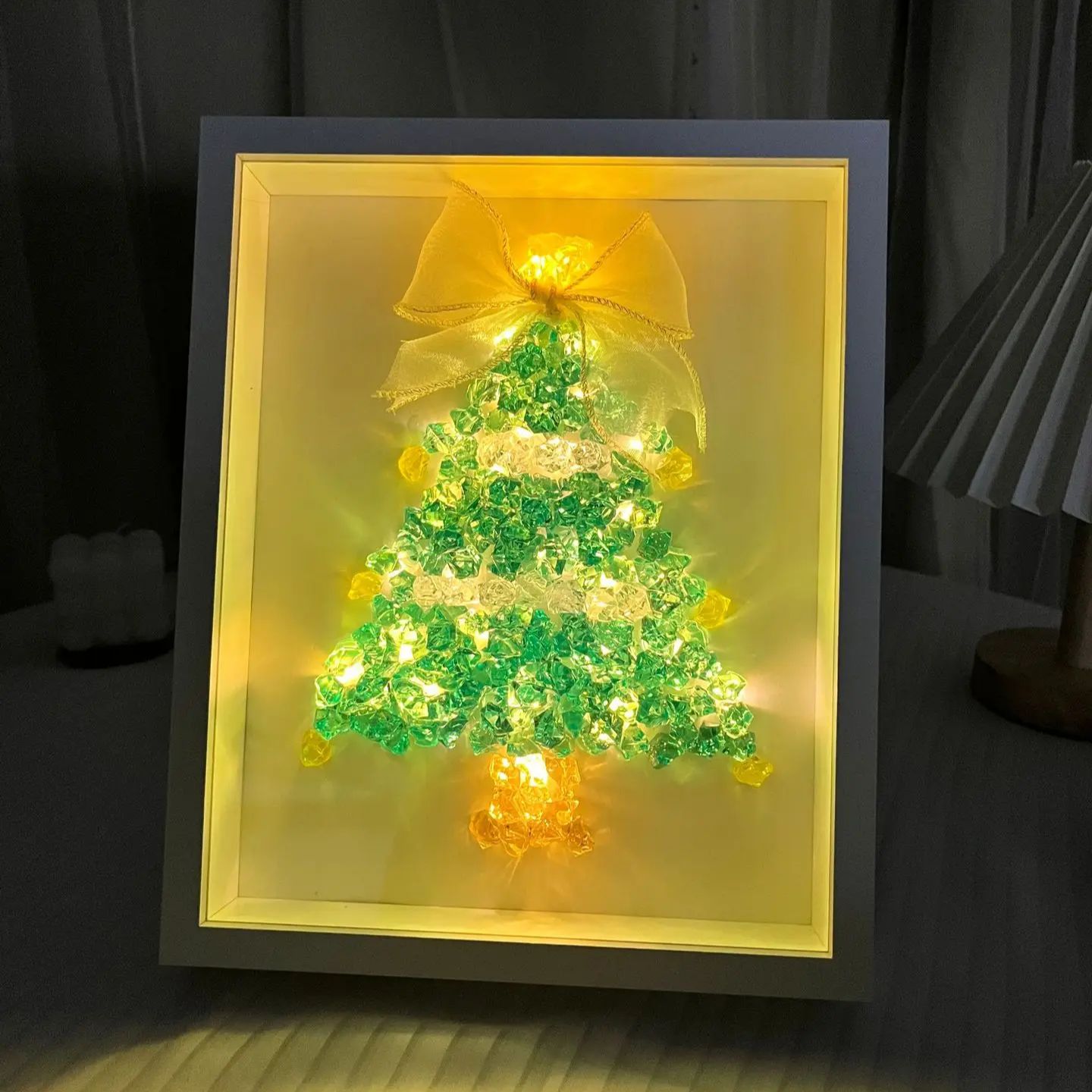 Diy Christmas tree Crystal photo frame handmade Christmas gifts Crystal Christmas presents