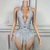 GOOSHOE Evening Dress Halter Crystal With Tassel Party Vetements Femme