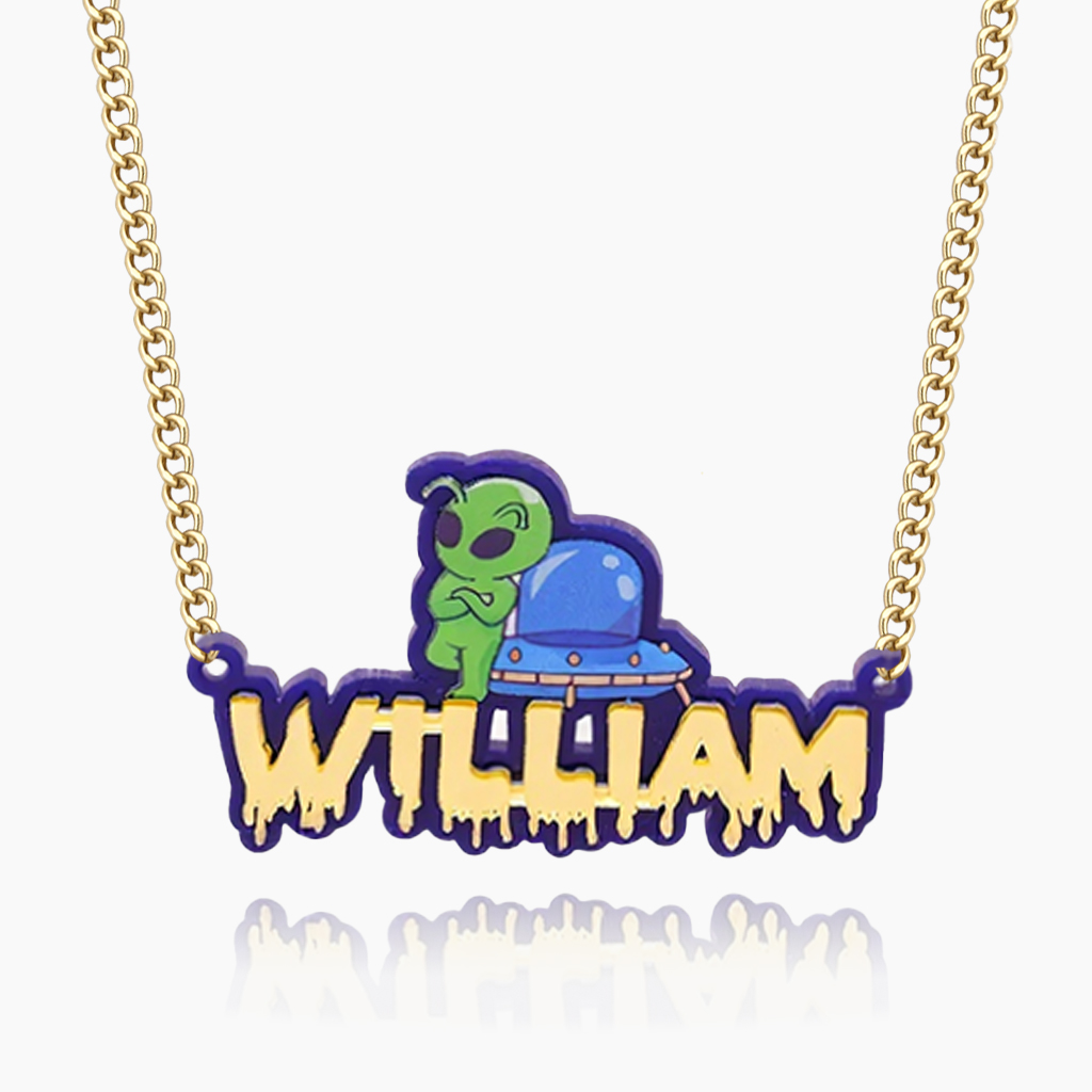 Acrylic Alien Element Custom Necklace