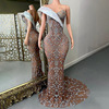 GOOSHOE Apparel Evening Gown Dress Sleeveless Rhinestone Woman Clothes