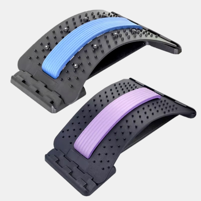Back Stretcher Lumbar Back Pain Relief Device(4 Level) Spine Board Multi-Level Back Cracker Lower and Upper Back Stretcher Support
