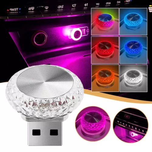Dronehint 1x Universal Mini USB LED Lamp Bulb Car Interior Parts Atmosphere Ambient Light (For: Acura) Parts
