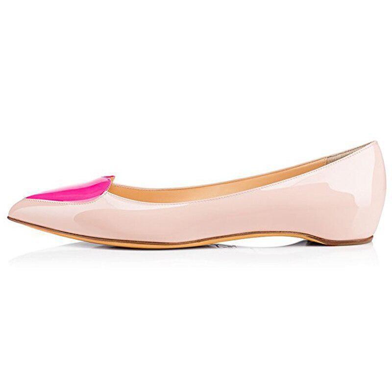 GOOSHOE Lovely Heart Shape Flats Pointed Toe Ballet AndShoes For Women Cute