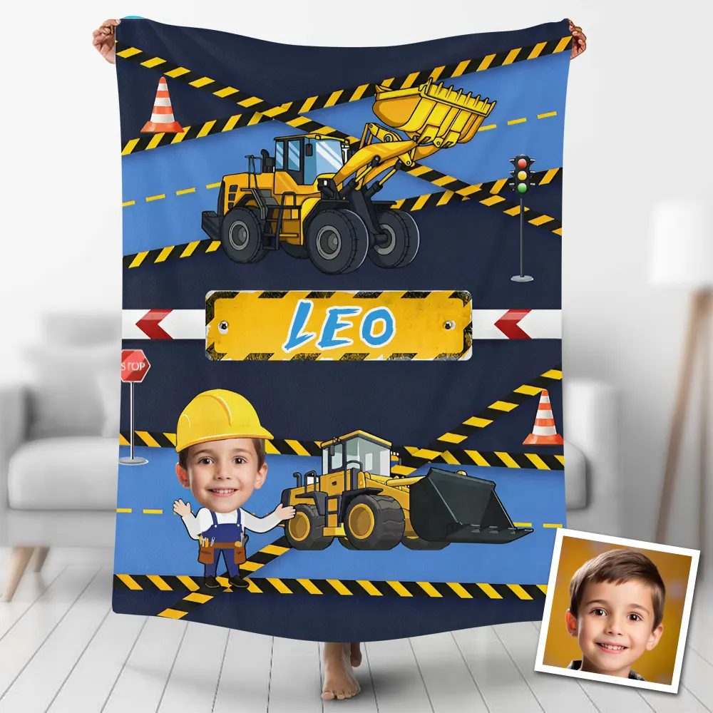 Custom Blankets Personalised Excavator Truck Car Blankets