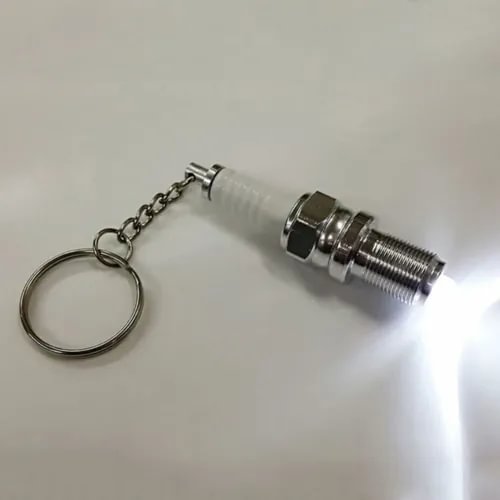 Dronehint Fashion White LED Car Key Chain Spark Plug Key Chain Keychain Parts Keyring (For: Acura) Parts