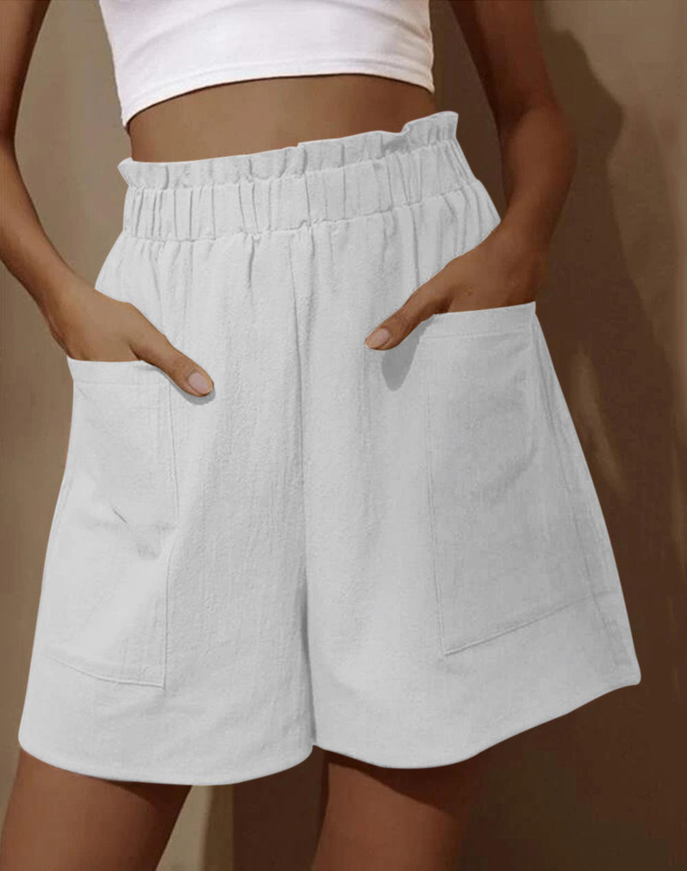 High Waist Shorts Fashion plus Size Wide Legs Casual Pants