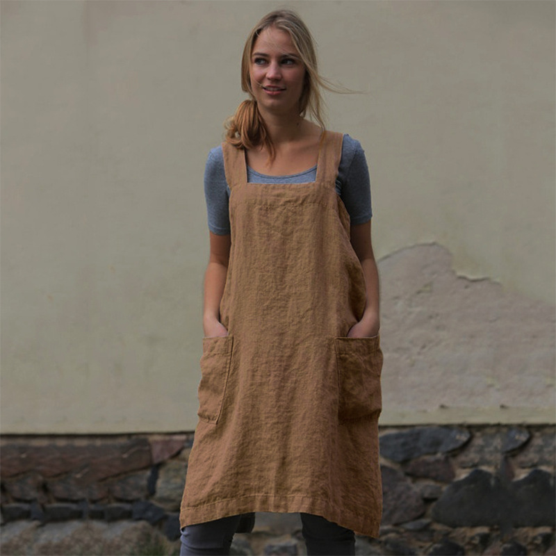 Cotton and Linen Loose Long Dress