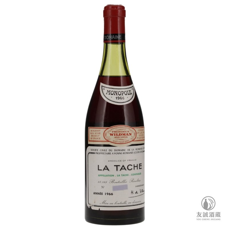 1966年 Romanée-Conti La Tâche 拉塔希特級園紅酒 友誠酒藏