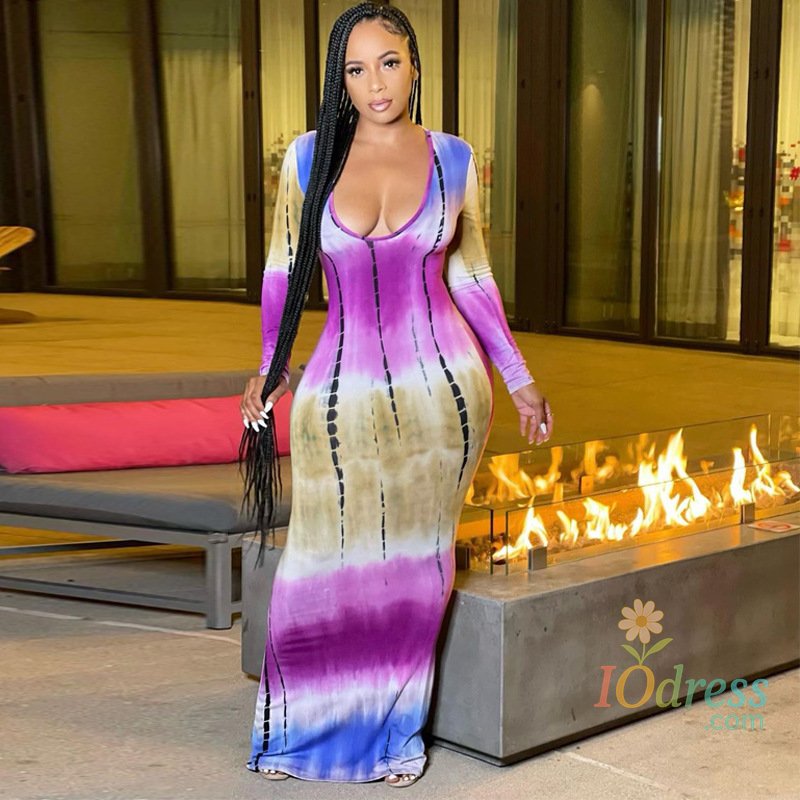 IO Dress Spring And Summer Dresses For Women Chest Wrap Printed Off Shoulder Bandage Slim Sexy Long Dress 2023 New Fashion party MsChuh