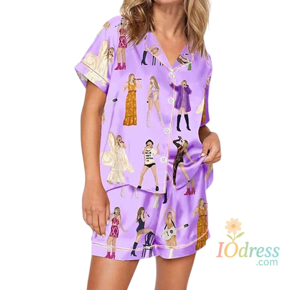 IO Dress 2025 Taylor Pajamas Set Shirt And Pant Matching Sleepwear Women's Pajamas Trouser Sets Comfortable Homewear Gifts for Fans