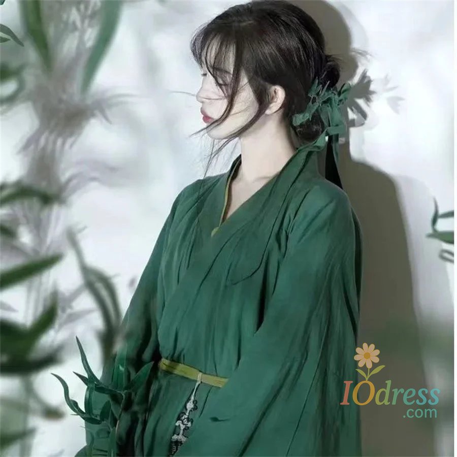 IO Dress Women Ancient Chinese Hanfu Dress Halloween Carnival Fairy Cosplay Costume Chiffon Dress Tang Suit Green