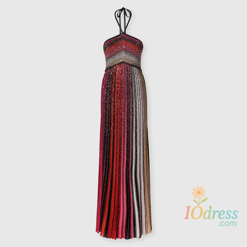 IO Dress Hit Color Slimming Dresses For Women Halter Sleeveless High Waist Temperament Minimalist Dress Female Fashion Style