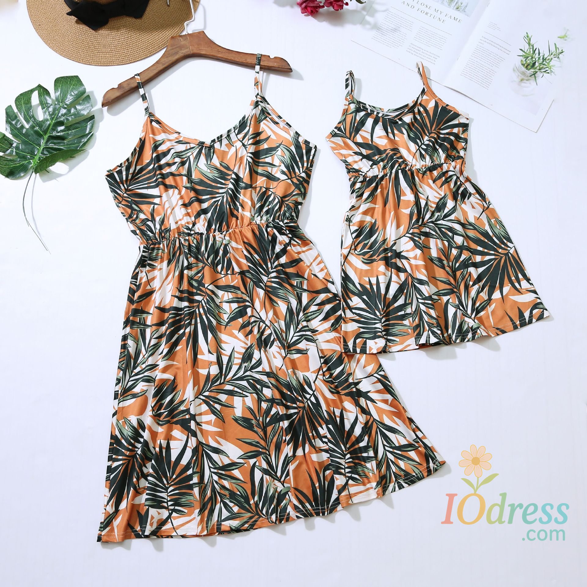 IO Dress Summer Long Dress Robe Femme Casual Family Matching Outfits Boho Children's Clothing Beach Mother Daughter Dress Vestidos