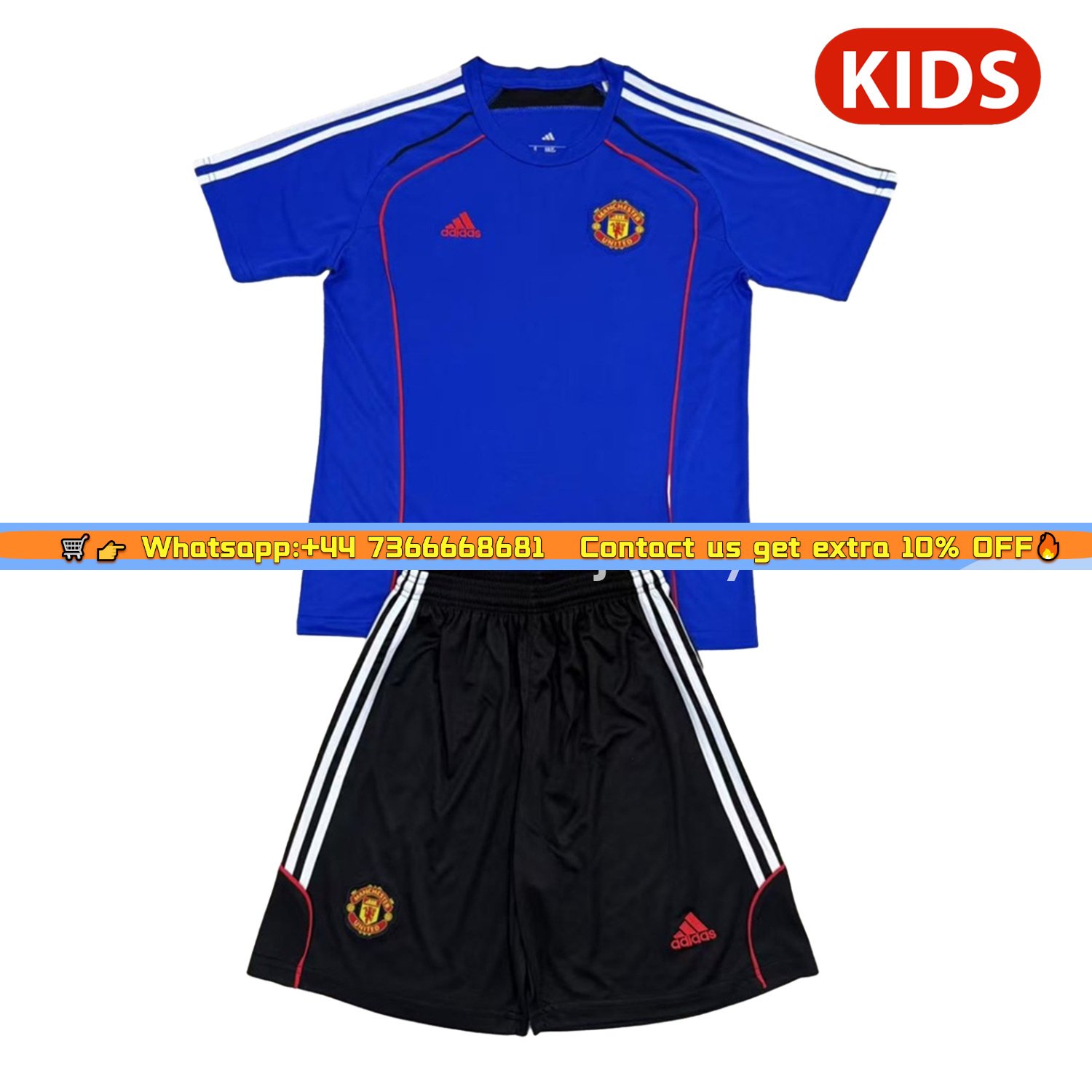 Manchester United 25-26 Urban Purtist Throwback Blue Kids Kit