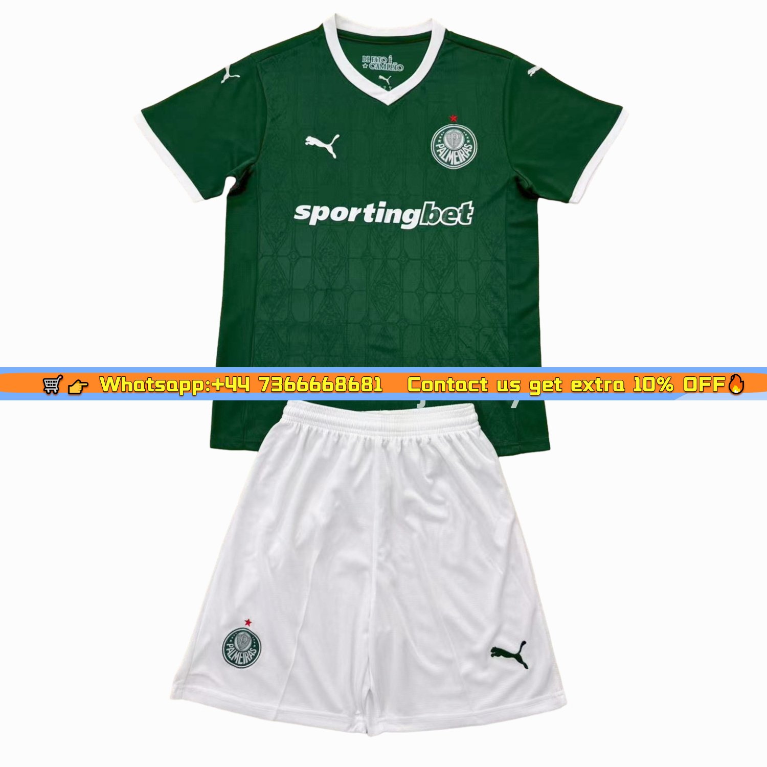 Palmeiras 25-26 Home Men's Adult Jersey Set - Fans Version