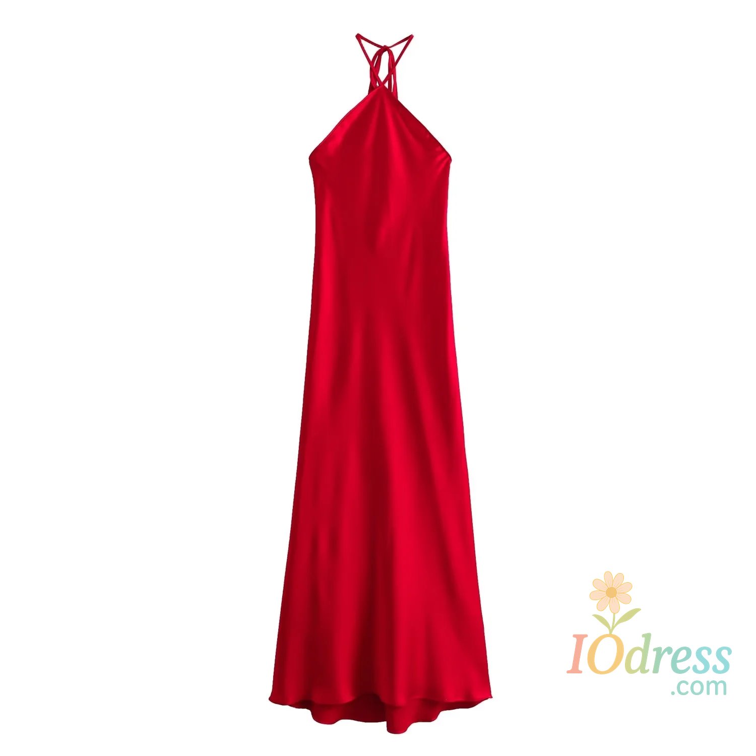 IO Dress 2024 Halter Long Dresses for Women Backless Satin Dress Woman Off Shoulder Sexy Midi Dresses Elegant Evening Party Dress