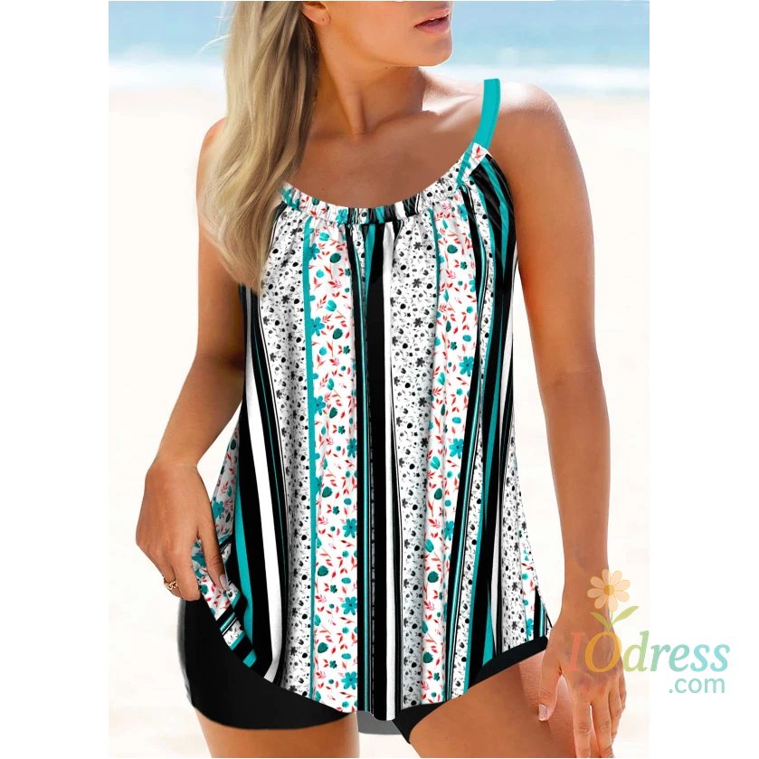 IO Dress Novel Women's High-quality Summer Swimsuit with Four Leaf Clover Print Strap and Beach Vest Style Swimsuit S-6XL