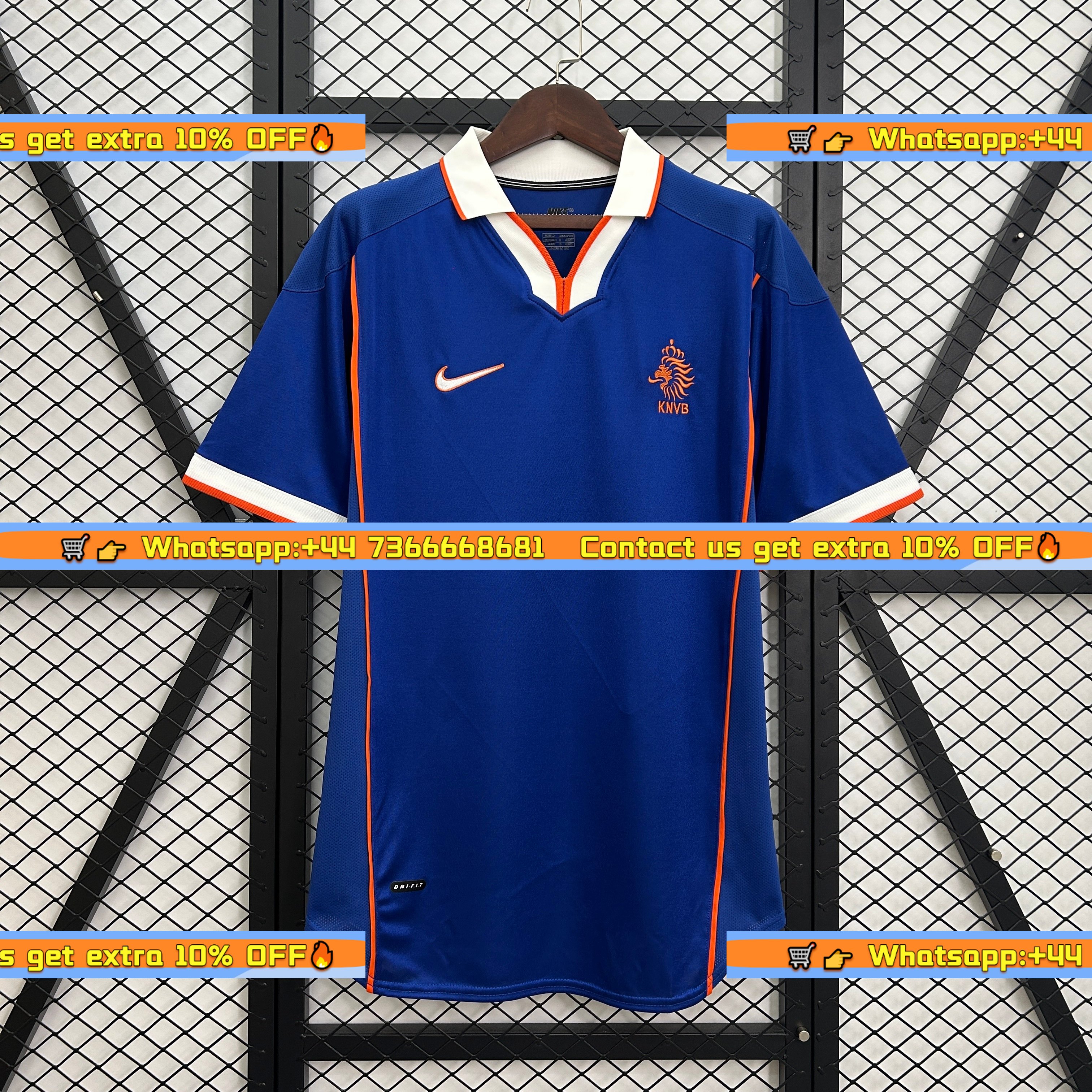 Retro Netherlands 1998 Away Jersey