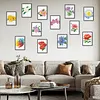 12pcs Flowers 5D DIY Square Drill Diamond Painting Kits for Adults Beginners Home Decor Diamonds Paintings Gem Art 5.91x7.09in