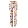 Men's mesh floral thin elastic high waist printed cropped pants
