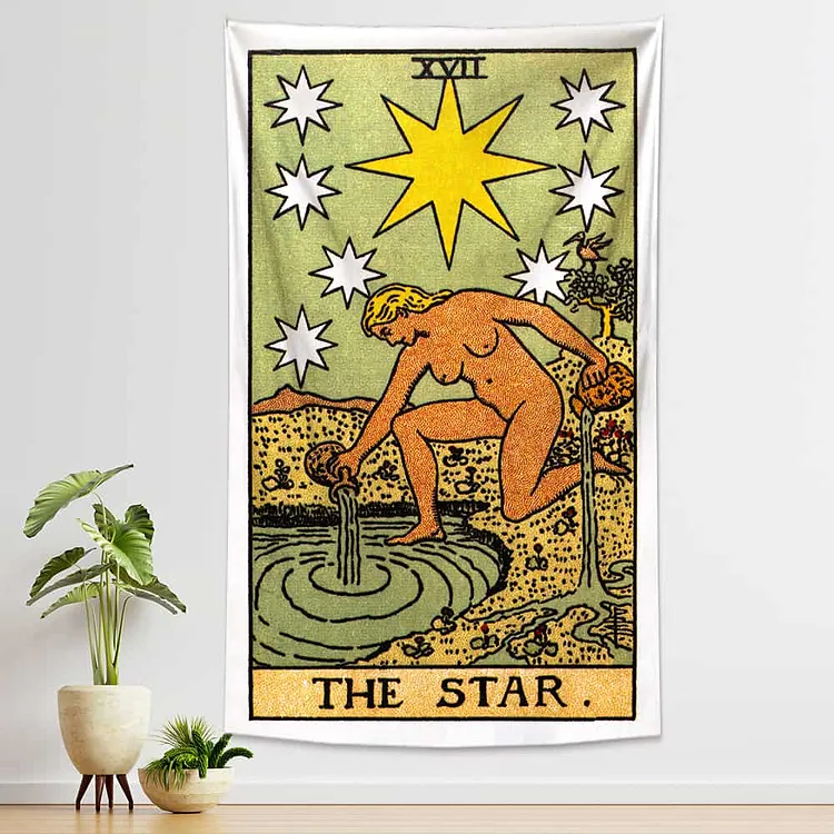 The Star Tarot Tapestry Wall Hanging