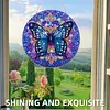 DIY Acrylic 5D DIY Diamond Painting Dots Pendant with Crystal Special Shape Rhinestone Diamond Art Window Hanging Ornament Single-Sided Drill 9.25x9.25inch for Home Garden Wall Door Decor