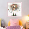 Colorful Girl-11CT/14CT Stamped Cross Stitch 40*40cm