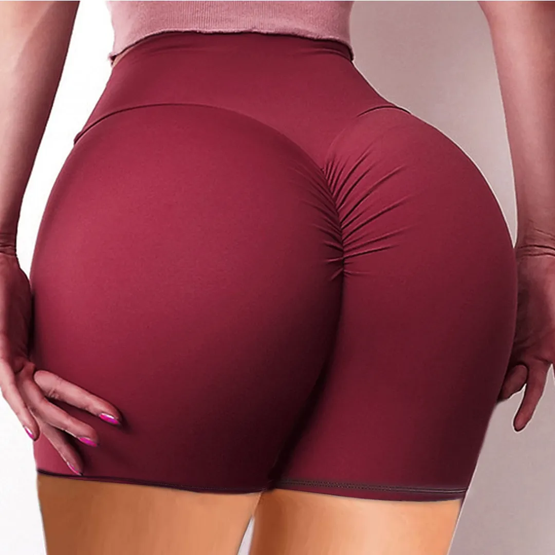 SVOKOR Sexy Women Sports Shorts Workout Tummy Control High Waist Booty Shorts Fitness Cycling Ladies Gym Clothing Elasticity