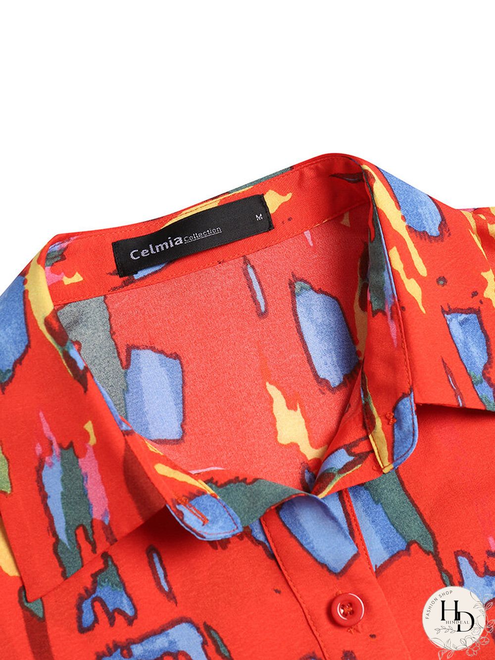 Brush Print Lapel Pocket Short Sleeve Wide Leg Two Pieces Suit