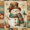 Xmas Snowman-11CT Stamped Cross Stitch 40*40cm