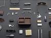 EDC Tray Box with Authentic Wood Magnetic Swivel Lid, Desk, EDC Gear Organizer, Home Office, Desk Accessories
