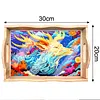 DIY Diamond Painting Wooden Tray Food Tray with Handle Living Room Decoration Wooden Tray Kit