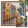 Colored Houses-14CT Stamped Cross Stitch 40*40cm/15.75*15.75in