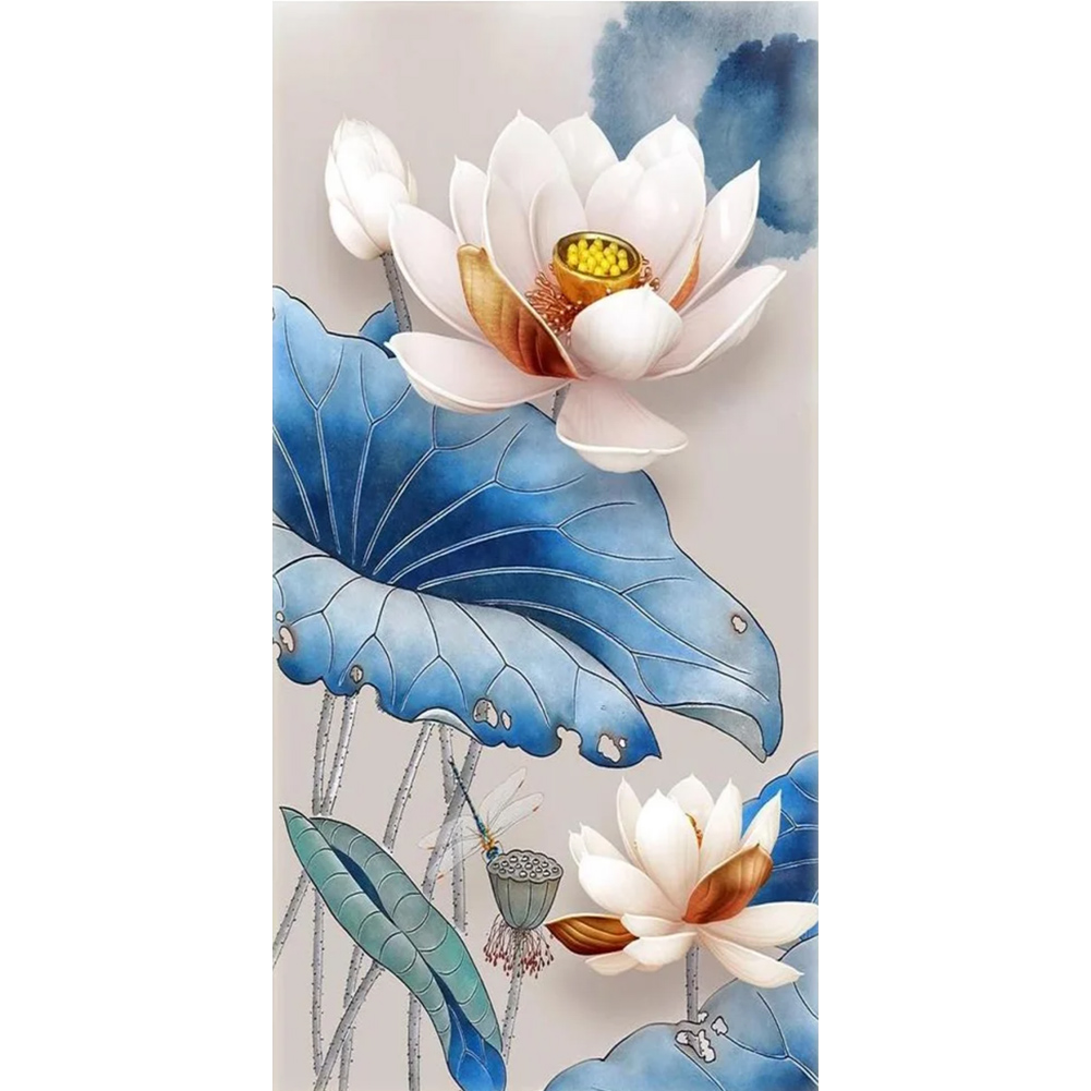 Lotus Flower-Paint by Numbers-30x60cm
