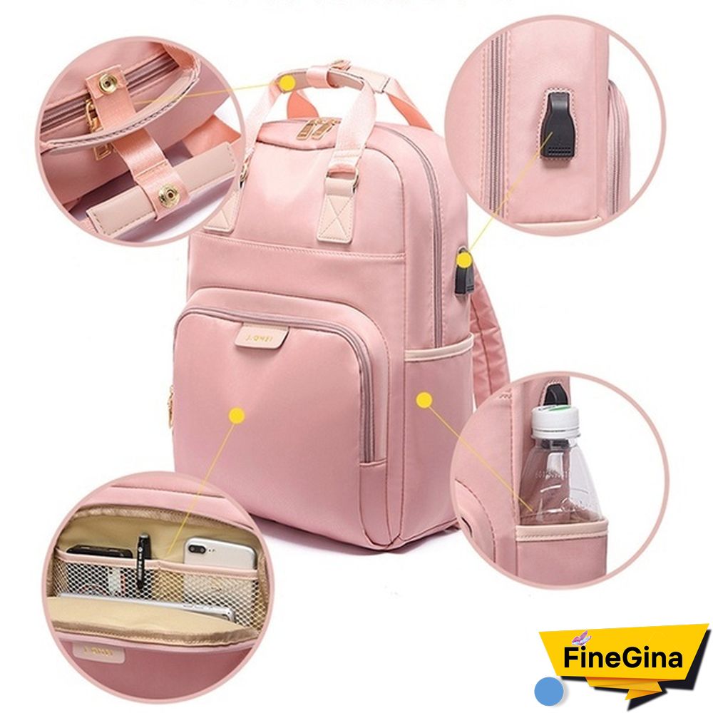 Fashion Anti-theft Bag Travel Waterproof Backpack Women Large Capacity Business USB Charge Laptop Backpack Leisure bag Laptop bag 13 13.3 14 15 15.6inch