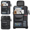 Car Backseat Organizer with Foldable Table Tray Seat Back Protectors Kick Mats