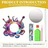 (US Local)2D Flat DIY Guitar Goddess Hanging Mirror Diamond Art Kits Wall Door Decoration