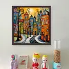 (US Local)Houses-14CT Counted Cross Stitch Kit(40x40cm)
