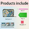 (US Local)Flower 5D DIY Diamond Painting Wallet Diamond Painting Card Holder Coin Purse