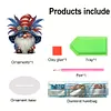 >SALE<PVC Round Special Shaped Independence Day Desktop Diamond Art Kits Bedroom Decor