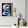 Dolphin - 9CT Partial Beaded Cross Stitch Kit(20x28cm)