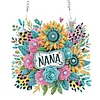 (US Local)Acrylic Special Shape Flowers 5D DIY Diamond Painting Dots Pendant for Window