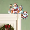 (US Local)DIY Xmas Diamond Painting Wooden Door Decoration for Feiend Gifts (Santa Claus)