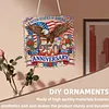 Diamond Painting Single-Sided Acrylic Flag and USA 250th Hanging Pendant Sun Catcher for Home Garden Wall Door
