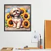 Shih tzu-perceuse ronde peinture diamant-40*40cm