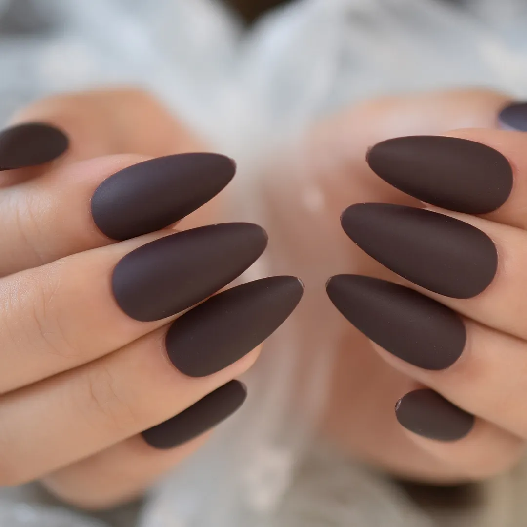 Nail Art Salon Oval Acrylic French Nail Kit Real Medium Length Grace Oval Fake Nails French 24 Tips-Nail Inspo