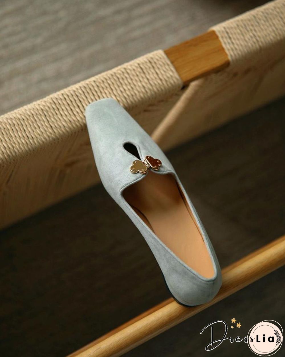 Suede Square Toes Loafers Slip-on