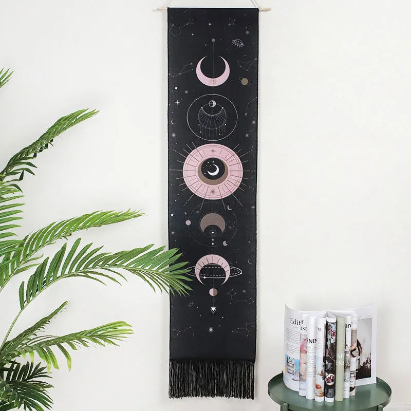 Seven Chakra Decorative Wall Hanging Tapestry Bohemia Tarot Phase Tassel Tapestry Boho Art Tapestries For Bedroom  Office Decor