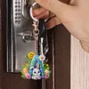 (US Local)PET Double Sided Special Shaped Easter Alphabet DIY Diamond Painting Keychain