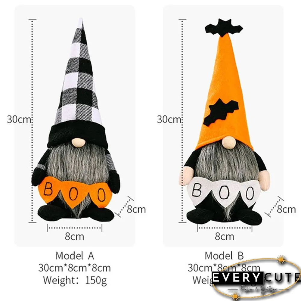 Popular Home Creative Christmas Elf Doll Horror Rudolph Long Hat Striped Festival Ornaments Faceless Gnome Doll Halloween Decorations